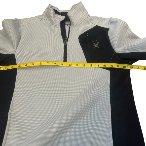 Men’s Spyder Bandit Outbound Black and Grey Fleece 1/4 Zip Jacket Pullover - Picture 4 of 5